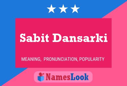 Sabit Dansarki Name Poster