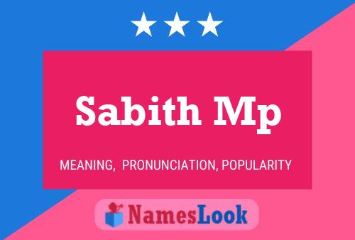 Sabith Mp Name Poster