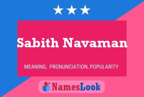 Sabith Navaman Name Poster