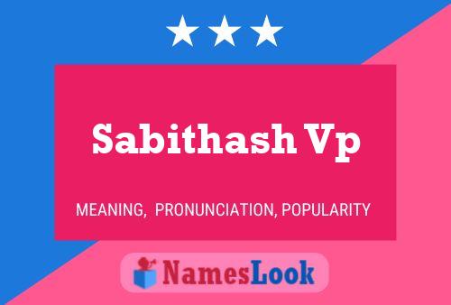 Sabithash Vp Name Poster