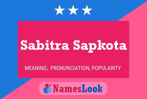 Sabitra Sapkota Name Poster