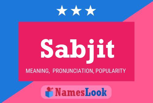 Sabjit Name Poster