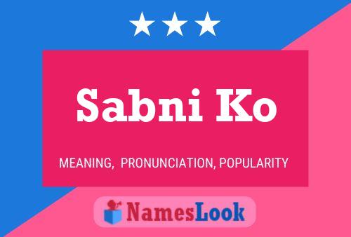 Sabni Ko Name Poster