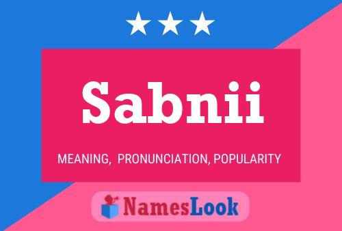 Sabnii Name Poster