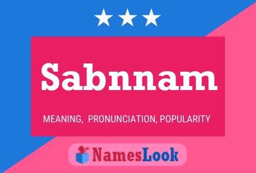 Sabnnam Name Poster