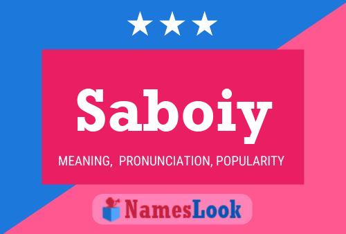 Saboiy Name Poster