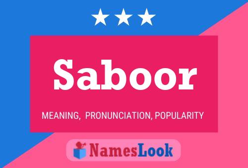 Saboor Name Poster