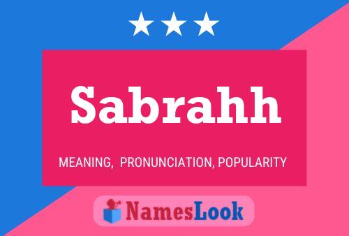 Sabrahh Name Poster