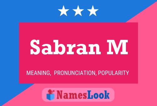 Sabran M Name Poster