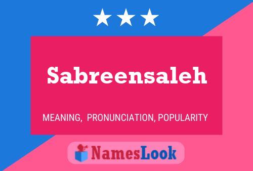 Sabreensaleh Name Poster