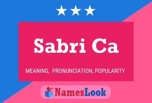 Sabri Ca Name Poster