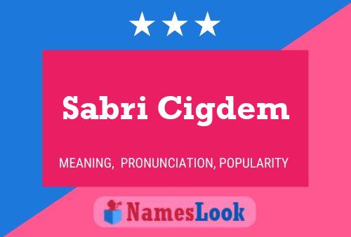 Sabri Cigdem Name Poster