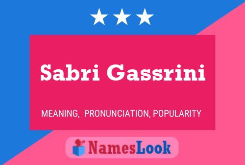 Sabri Gassrini Name Poster