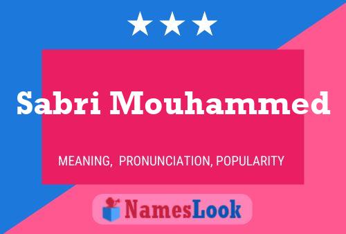 Sabri Mouhammed Name Poster