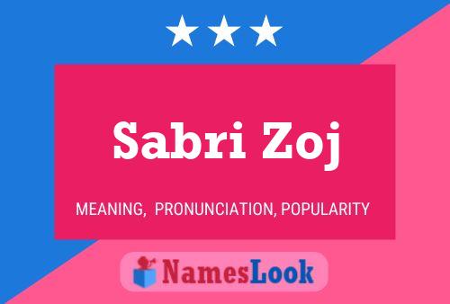 Sabri Zoj Name Poster