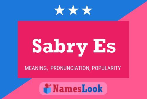 Sabry Es Name Poster