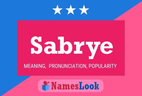 Sabrye Name Poster