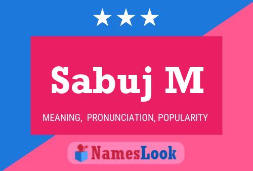 Sabuj M Name Poster