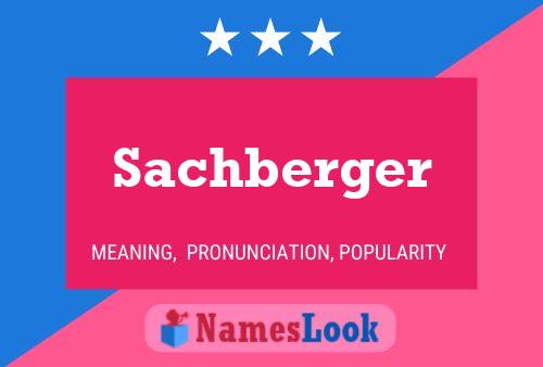 Sachberger Name Poster