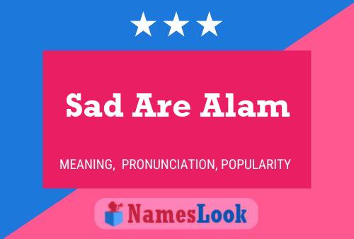 Sad Are Alam Name Poster