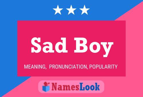 Sad Boy Name Poster