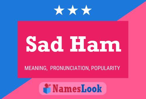 Sad Ham Name Poster