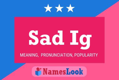 Sad Ig Name Poster