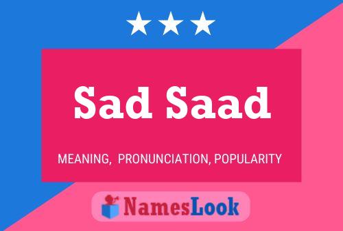 Sad Saad Name Poster