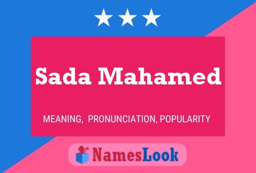 Sada Mahamed Name Poster