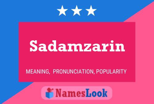 Sadamzarin Name Poster