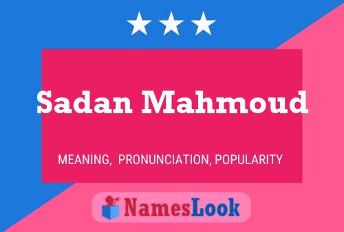 Sadan Mahmoud Name Poster