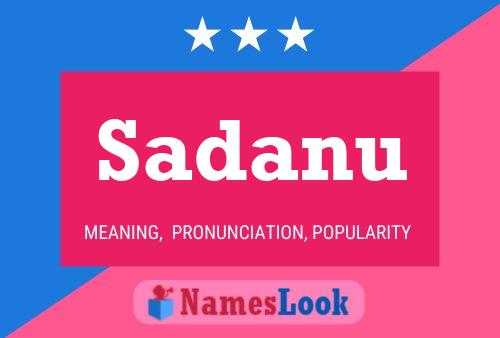 Sadanu Name Poster