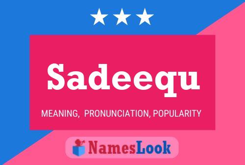 Sadeequ Name Poster