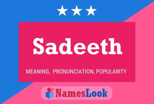 Sadeeth Name Poster