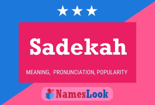 Sadekah Name Poster