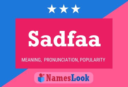 Sadfaa Name Poster