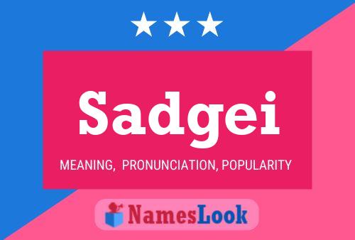 Sadgei Name Poster