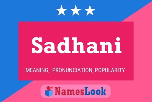 Sadhani Name Poster