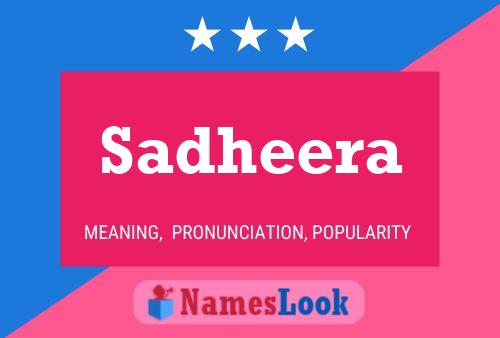 Sadheera Name Poster