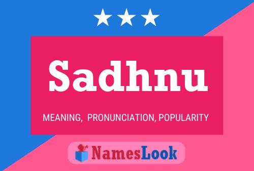 Sadhnu Name Poster