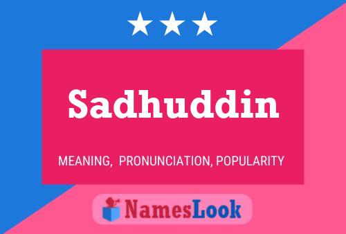 Sadhuddin Name Poster