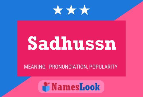 Sadhussn Name Poster