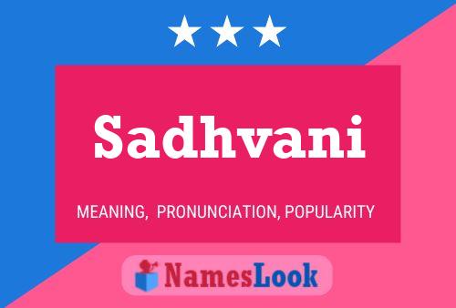 Sadhvani Name Poster