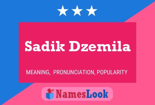 Sadik Dzemila Name Poster