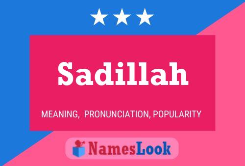 Sadillah Name Poster