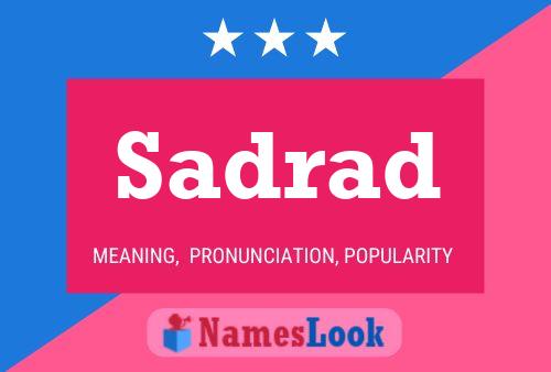 Sadrad Name Poster