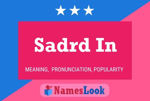 Sadrd In Name Poster