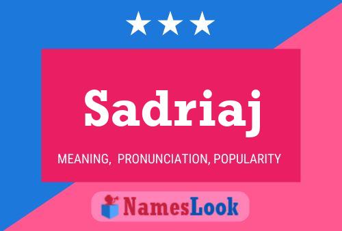 Sadriaj Name Poster