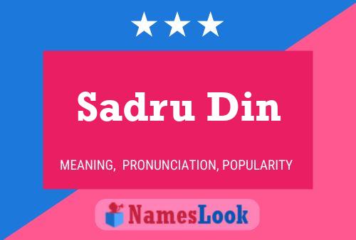 Sadru Din Name Poster