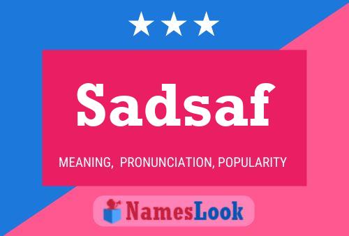 Sadsaf Name Poster